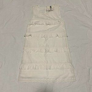 Anthropologie Lili's Closet White Dress XXS Petite NWT